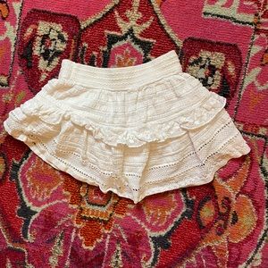 Aerie White Ruffle Skirt